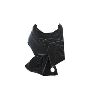 NEW Naomi Newman LA Long Black Silk Velvet Scarf NEW WITHOUT TAGS